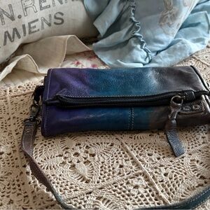 Bed Stu Two-Tone Leather Wristlet